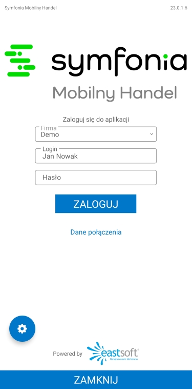Ekran logowania